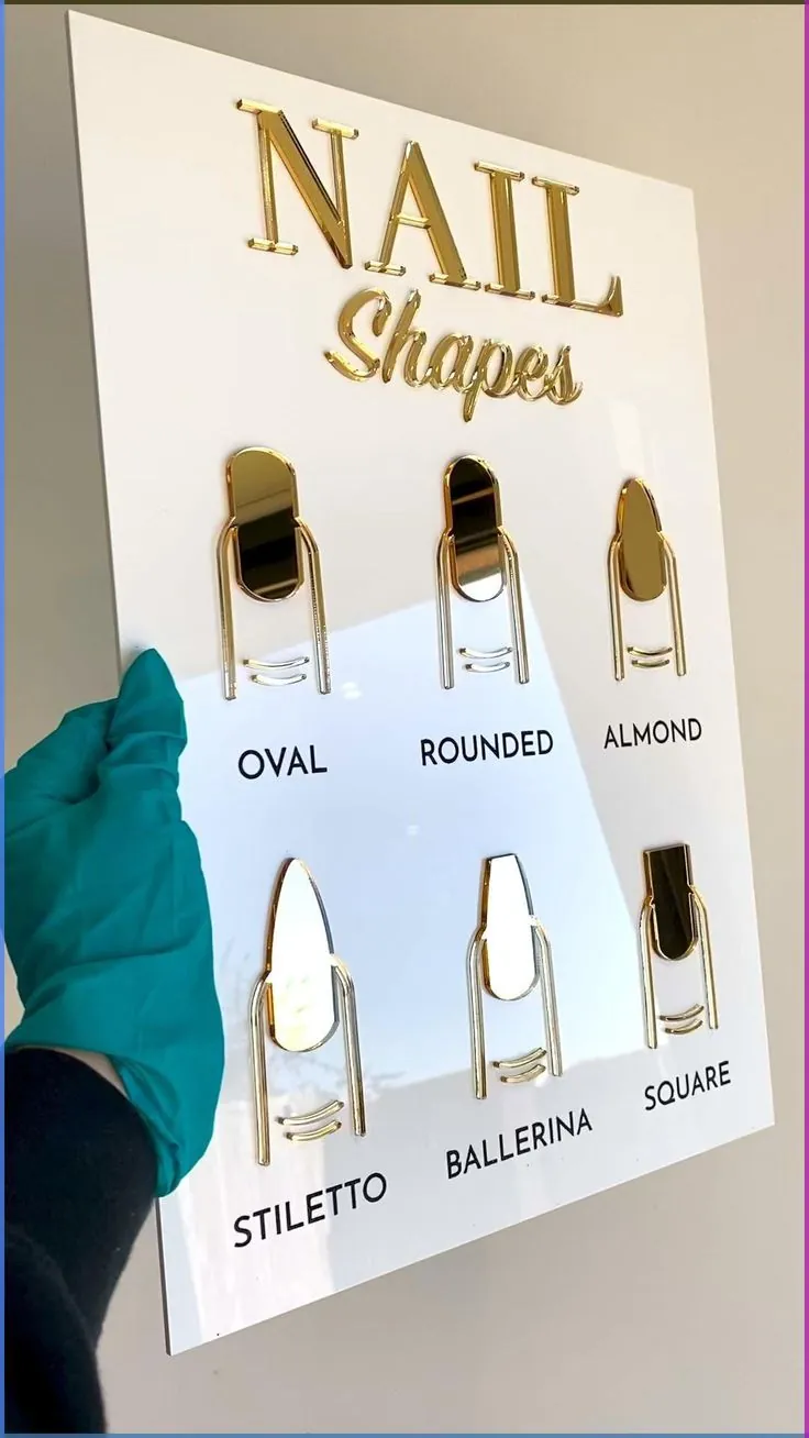 Campaign flyer showing nail shape guide