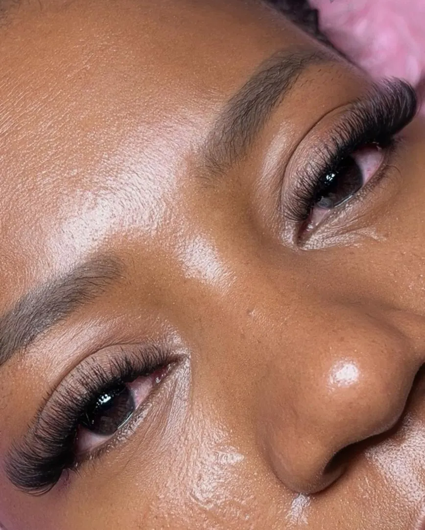 Natural lash lift and tint result